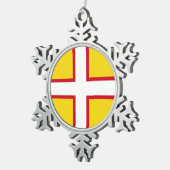 Ornement Flocon De Neige Drapeau du Dorset (Vue impression)