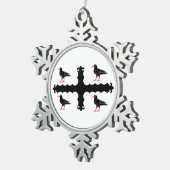 Ornement Flocon De Neige Drapeau du Flintshire (Vue impression)