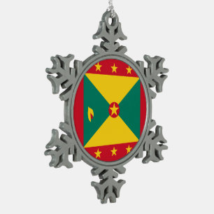 Ornement Flocon De Neige Drapeau du Grenada