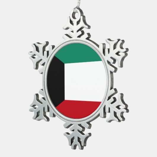 Ornement Flocon De Neige Drapeau du Kowéit (Vue impression)