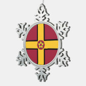 Ornement Flocon De Neige Drapeau du Northamptonshire (Vue impression)