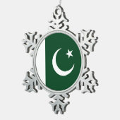 Ornement Flocon De Neige Drapeau du Pakistan (Vue impression)