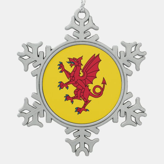 Ornement Flocon De Neige Drapeau du Somerset (Devant)