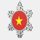 Ornement Flocon De Neige Drapeau du Vietnam (Vue impression)
