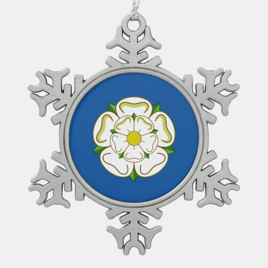Ornement Flocon De Neige Drapeau du Yorkshire (Devant)