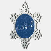 Ornement Flocon De Neige Drapeau écossais en coeur, Scottish Saltire (Vue impression)