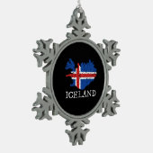 Ornement Flocon De Neige Drapeau Islande (Gauche)