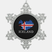 Ornement Flocon De Neige Drapeau Islande (Devant)