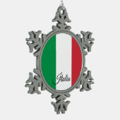 Ornement Flocon De Neige Drapeau italien (Gauche)