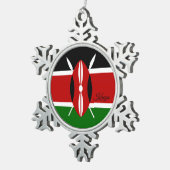 Ornement Flocon De Neige Drapeau kényan (Vue impression)