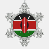 Ornement Flocon De Neige Drapeau kényan (Devant)