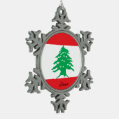 Ornement Flocon De Neige Drapeau libanais (Gauche)