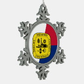 Ornement Flocon De Neige Drapeau Memphis, Tennessee Snowflake Pewter Christ (Gauche)