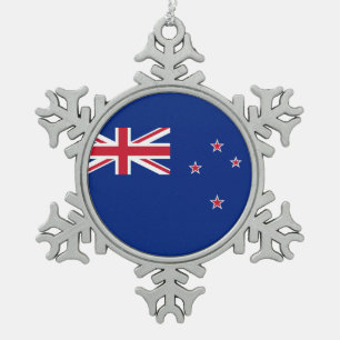 Ornement Flocon De Neige Drapeau national de la Nouvelle Zélande