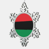 Ornement Flocon De Neige Drapeau panafricain UNIA Kwanzaa (Vue impression)