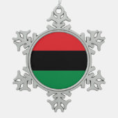 Ornement Flocon De Neige Drapeau panafricain UNIA Kwanzaa (Devant)