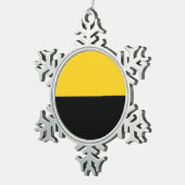 Ornement Flocon De Neige Drapeau Saxe-Anhalt Flocon de neige Pewter Noël O (Vue impression)