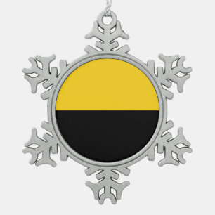 Ornement Flocon De Neige Drapeau Saxe-Anhalt Flocon de neige Pewter Noël O