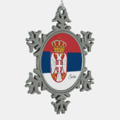 Ornement Flocon De Neige Drapeau serbe (Gauche)