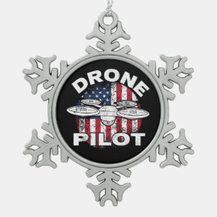 Ornement Flocon De Neige Drapeau US du quadricoptère multirotor de drone