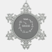 Ornement Flocon De Neige Drôle de motivation citations de cycle de succès (Devant)