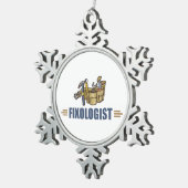 Ornement Flocon De Neige Drôle Handyman (Vue impression)