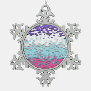 Ornement Flocon De Neige Drôle Trippé Ripply Super Multisexual Pride