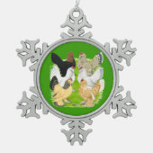 Ornement Flocon De Neige D'Uccles Six Hens (Devant)