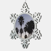 Ornement Flocon De Neige Dusk avec palmiers Scène tropicale (Vue impression)