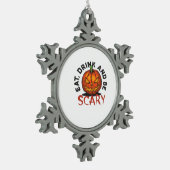 Ornement Flocon De Neige Eat Drink And Be Scary Halloween Design (Gauche)