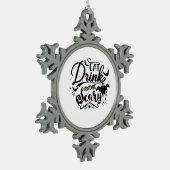 Ornement Flocon De Neige Eat Drink And Be Scary Halloween Design Trendy Art (Gauche)
