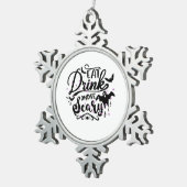 Ornement Flocon De Neige Eat Drink And Be Scary Halloween Design Trendy Art (Vue impression)