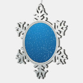 Ornement Flocon De Neige Eau bleue profonde et bulles TIny (Vue impression)