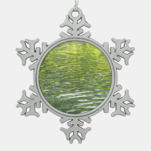 Ornement Flocon De Neige Eaux d'Oak Creek Nature jaune et verte Photo