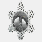 Ornement Flocon De Neige Éclaboussure de couleur de pingouin (Vue impression)