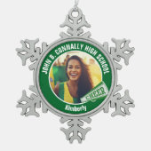 Ornement Flocon De Neige École secondaire Green Photo (Devant)