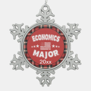 Ornement Flocon De Neige Économique Étudiant USA Drapeau rouge Plat