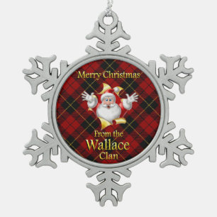 Ornement Flocon De Neige Ecosse Clan Wallace Ornement de Noël
