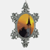 Ornement Flocon De Neige Église de pays (Gauche)