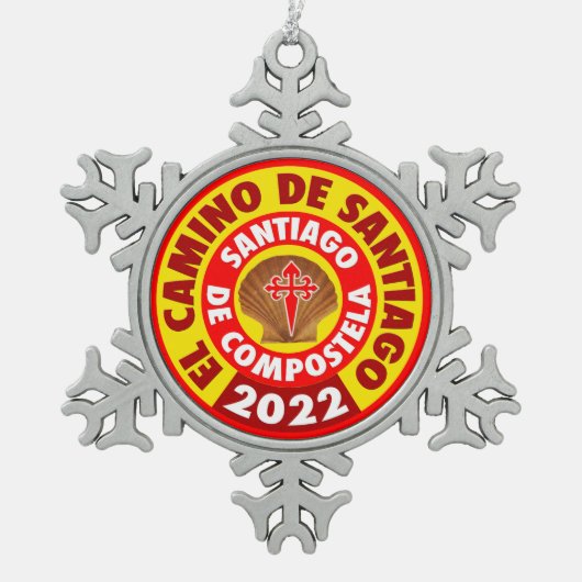 Ornement Flocon De Neige El Camino de Santiago 2022 (Devant)
