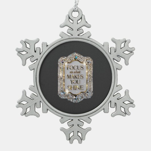 Ornement Flocon De Neige Élégance cristalline (Devant)