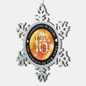 Ornement Flocon De Neige Élégant 16ème anniversaire de Mariage de Topaz d'o (Vue impression)