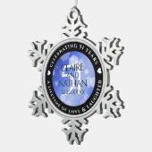 Ornement Flocon De Neige Élégant 51e anniversaire de Mariage Sapphire (Vue impression)