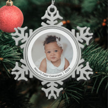 Élégant et Festif Photo du Premier Noël de Bébé
