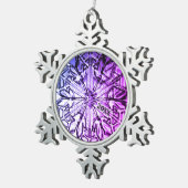 Ornement Flocon De Neige Élégant violet de verre teint Année (Vue impression)