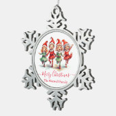 Ornement Flocon De Neige elfes de Noël (Vue impression)