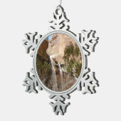 Ornement Flocon De Neige Emerald Pool Falls I du parc national Zion (Vue impression)