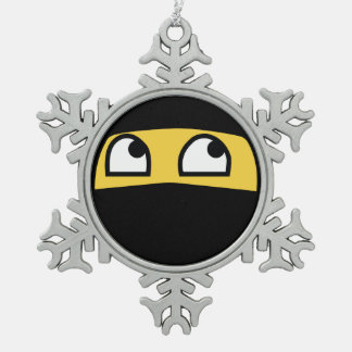 Ornement Flocon De Neige Emoji mignon de guerrier de Ninja