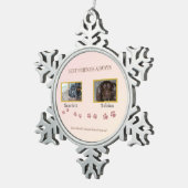 Ornement Flocon De Neige Empreintes de l'amour (Vue impression)