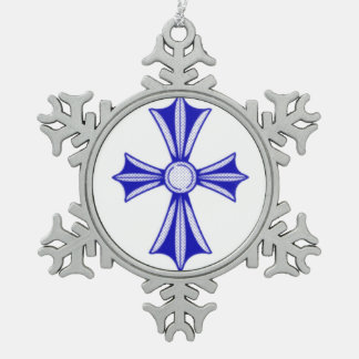 Ornement flocon de neige en étain/Croix celtique